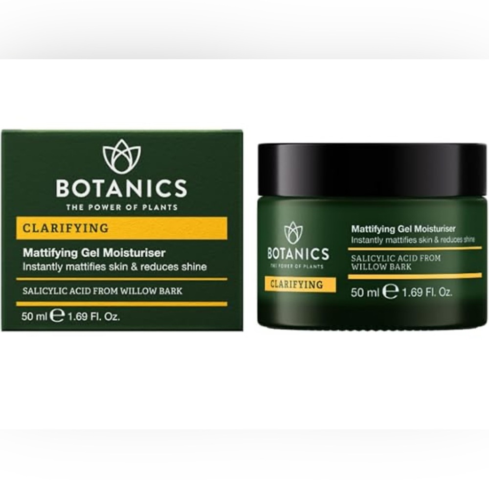 BOTANICS Clarifying Mattifying Gel Moisturiser Salicylic Acid from Willow Bark.